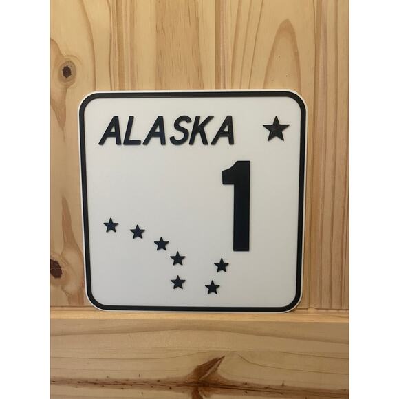 Alaska State Route 1 Highway Marker Road Sign Travel Other Numbers Available - Picture 1 of 2